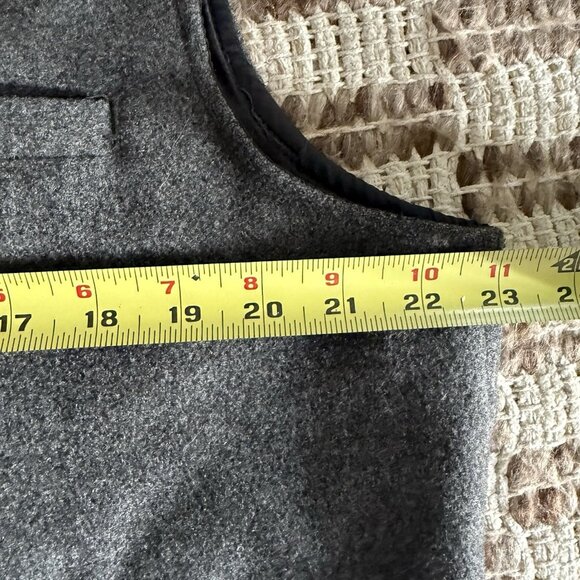 Wyoming Traders Wool Vest Large Western Cattle Rancher Rodeo 5 button front Gray - Picture 6 of 11